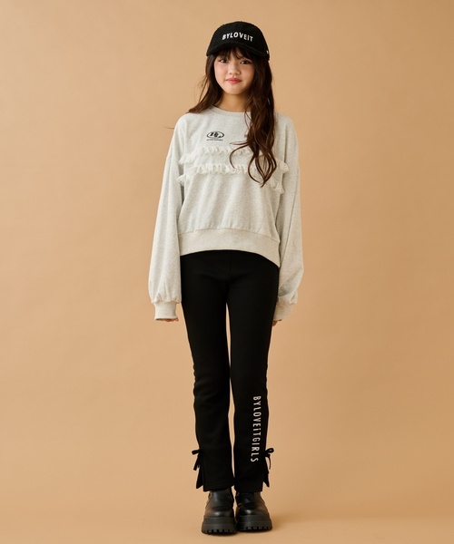 by LOVEiT（バイラビット）の「レースつきプルオーバー（スウェット・キッズ・ブルーグレー/ホワイト系その他/チャコール・160cm/150cm/130cm/120cm/140cm）」の6枚目の写真