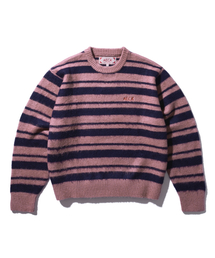 AECA（エイカ）の「MULTI STRIPE DOODLE KNIT-PINK（ニット/セーター）」