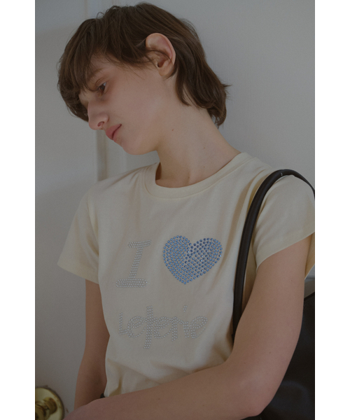 LETERIE(レテリー)の「I LOVE LETERIE T-SHIRT_YELLOW(Tシャツ/カットソー・レディース・イエロー・FREE)」の3枚目の写真
