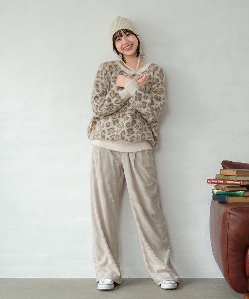 GLOBAL WORK（グローバルワーク）の「デザインシャギーニット/AND YUA ANY/599709（ニット/セーター・キッズ・ライトベージュ/チャコールグレー/ホワイト系その他2/サックスブルー・FREE）」の20枚目の写真