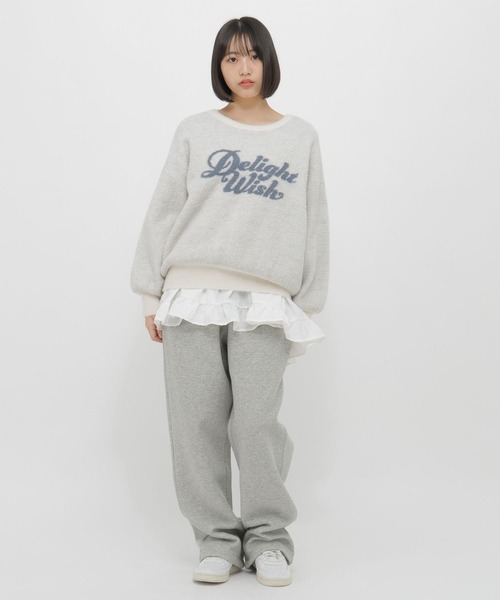 GLOBAL WORK（グローバルワーク）の「デザインシャギーニット/AND YUA ANY/599709（ニット/セーター・キッズ・ライトベージュ/チャコールグレー/ホワイト系その他2/サックスブルー・FREE）」の5枚目の写真