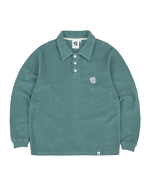 ERSCO（イーアルエスコ）の「Dusty Collar Sleeve_Blue Green（ポロシャツ・メンズ）」