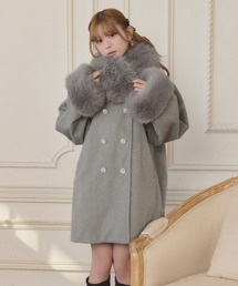 apres jour（アプレジュール）の「【８周年記念アイテム】ファー付きティペットコート【ZOZOTOWN限定】（その他アウター）」