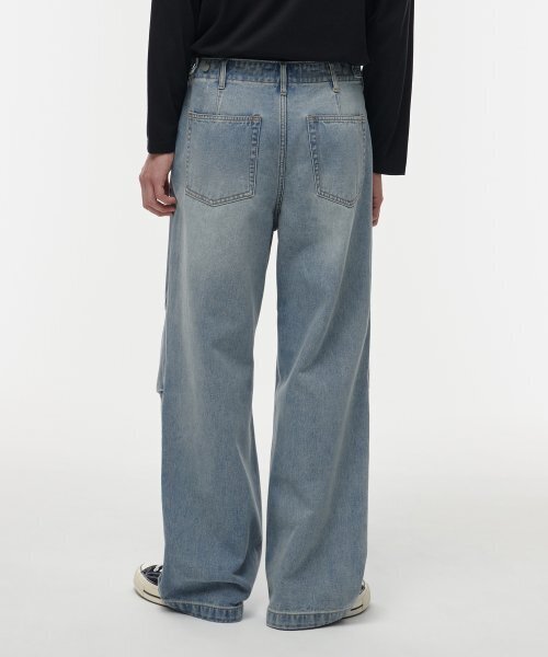 MUSINSA STANDARD（ムシンサスタンダード）の「デニムパラシュートパンツ [スカイブルー]（デニムパンツ・メンズ・その他・26/27/28/29/30/31/32/33/34/36/38/40/42）」の3枚目の写真