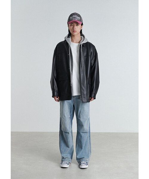 MUSINSA STANDARD（ムシンサスタンダード）の「デニムパラシュートパンツ [スカイブルー]（デニムパンツ・メンズ・その他・26/27/28/29/30/31/32/33/34/36/38/40/42）」の14枚目の写真