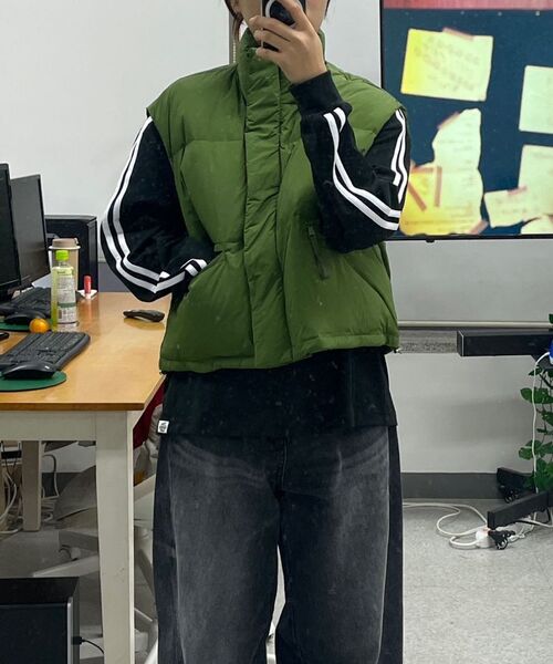 THE GREEN LAB（ザグリーンラボ）の「セミオーバーサイズストリングパディングベスト[アイボリー]（ダウンベスト・レディース・その他・FREE）」の16枚目の写真