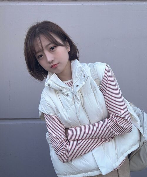 THE GREEN LAB（ザグリーンラボ）の「セミオーバーサイズストリングパディングベスト[アイボリー]（ダウンベスト・レディース・その他・FREE）」の19枚目の写真
