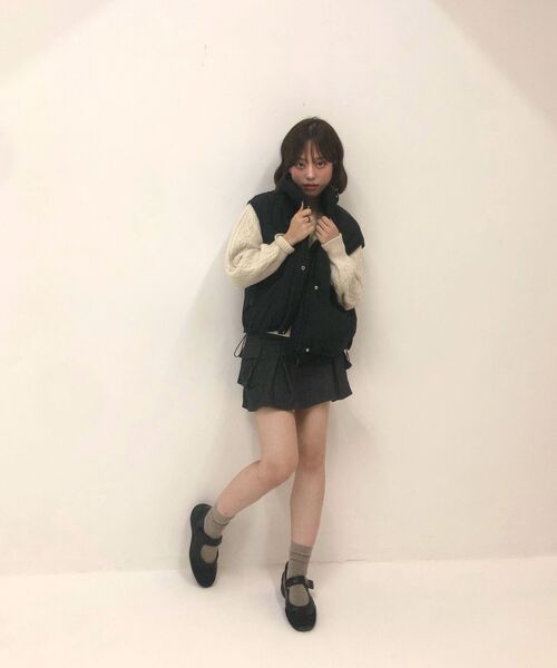 THE GREEN LAB（ザグリーンラボ）の「セミオーバーサイズストリングパディングベスト[アイボリー]（ダウンベスト・レディース・その他・FREE）」の21枚目の写真