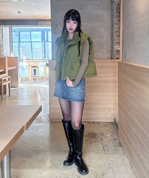 THE GREEN LAB（ザグリーンラボ）の「セミオーバーサイズストリングパディングベスト[アイボリー]（ダウンベスト・レディース・その他・FREE）」の22枚目の写真