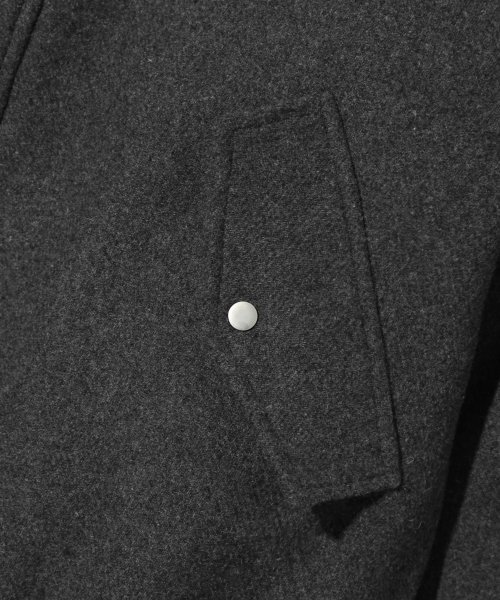 TRILLION(トリリオン)の「ウールエルボーパッチ2WAYヘリングトンフードジャケット(チャコール)(ブルゾン・レディース・その他・MEDIUM/LARGE/X-LARGE)」の6枚目の写真