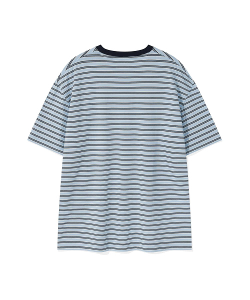 Wacky WiLLy(ワッキーウィリー)の「キキワッペン配色ストライプ半袖Tシャツブルー(Tシャツ/カットソー・レディース・その他・MEDIUM/LARGE/X-LARGE/SMALL)」の3枚目の写真