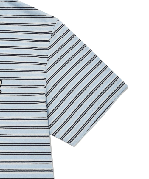 Wacky WiLLy(ワッキーウィリー)の「キキワッペン配色ストライプ半袖Tシャツブルー(Tシャツ/カットソー・レディース・その他・MEDIUM/LARGE/X-LARGE/SMALL)」の6枚目の写真