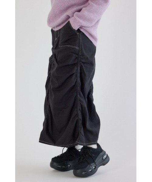 RODEO CROWNS WIDE BOWL（ロデオクラウンズワイドボウル）の「シャーリングマキシスカート（スカート・レディース・ブルー/ブラック/カーキ・FREE）」の11枚目の写真