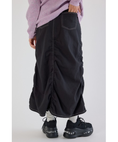 RODEO CROWNS WIDE BOWL（ロデオクラウンズワイドボウル）の「シャーリングマキシスカート（スカート・レディース・ブルー/ブラック/カーキ・FREE）」の12枚目の写真