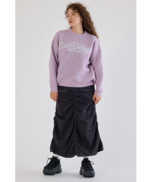 RODEO CROWNS WIDE BOWL（ロデオクラウンズワイドボウル）の「シャーリングマキシスカート（スカート・レディース・ブルー/ブラック/カーキ・FREE）」の13枚目の写真