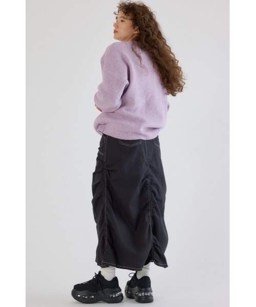 RODEO CROWNS WIDE BOWL（ロデオクラウンズワイドボウル）の「シャーリングマキシスカート（スカート・レディース・ブルー/ブラック/カーキ・FREE）」の14枚目の写真