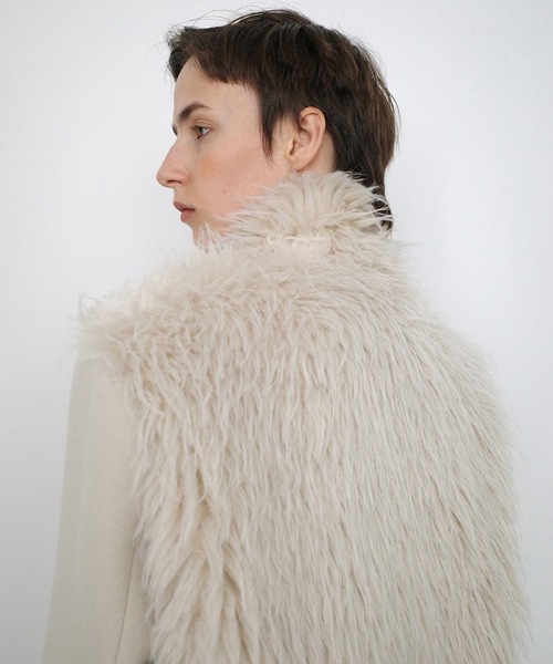 セール】FAKE FUR DOCKING OVER COAT（その他アウター）｜CLANE