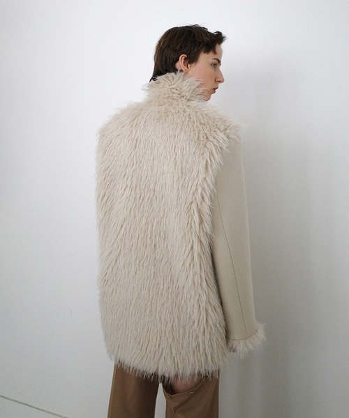 値下げ　CLANE ライトグリーン ファーショートジャケット 値下げ CLANE ライトグリーン ファーショートジャケット CLANE（クラネ