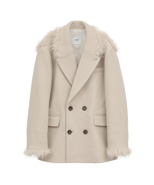 CLANE(クラネ)の「FAKE FUR DOCKING OVER COAT(その他アウター・レディース・ライトベージュ・1/2)」の8枚目の写真