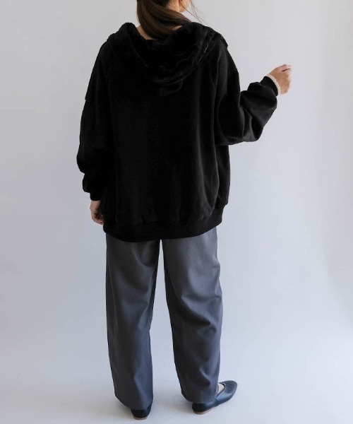 aquagarage（アクアガレージ）の「極暖裏ボアパーカー（パーカー・レディース・ブラック/グレー/ブラウン・FREE）」の14枚目の写真