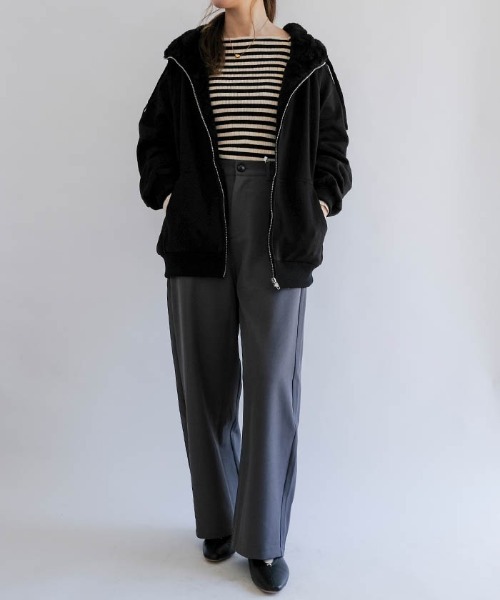 aquagarage（アクアガレージ）の「極暖裏ボアパーカー（パーカー・レディース・ブラック/グレー/ブラウン・FREE）」の15枚目の写真