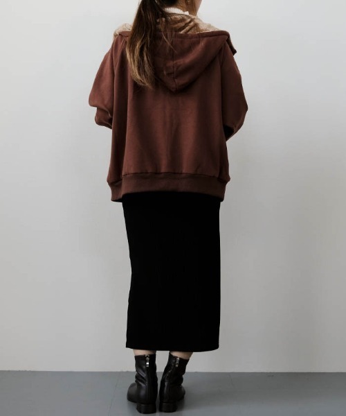 aquagarage（アクアガレージ）の「極暖裏ボアパーカー（パーカー・レディース・ブラック/グレー/ブラウン・FREE）」の7枚目の写真