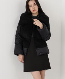 PINKY&DIANNE（ピンキーアンドダイアン）の「ファーコンビビックカラーミドルダウンコート（ダウンジャケット/コート）」