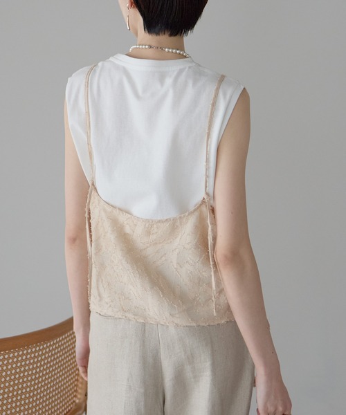 each（イーチ）の「サイドドロストキャミビスチェ（その他トップス・レディース・オフホワイト/ブラック/ベージュ・FREE）」の17枚目の写真