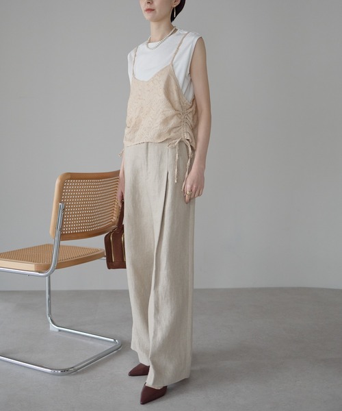 each（イーチ）の「サイドドロストキャミビスチェ（その他トップス・レディース・オフホワイト/ブラック/ベージュ・FREE）」の21枚目の写真