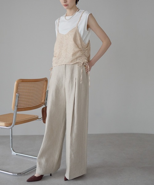 each（イーチ）の「サイドドロストキャミビスチェ（その他トップス・レディース・オフホワイト/ブラック/ベージュ・FREE）」の22枚目の写真