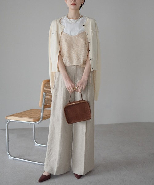 each（イーチ）の「サイドドロストキャミビスチェ（その他トップス・レディース・オフホワイト/ブラック/ベージュ・FREE）」の10枚目の写真