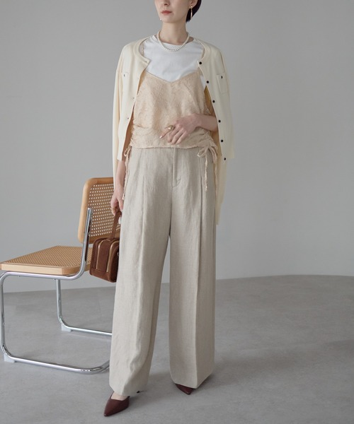 each（イーチ）の「サイドドロストキャミビスチェ（その他トップス・レディース・オフホワイト/ブラック/ベージュ・FREE）」の12枚目の写真