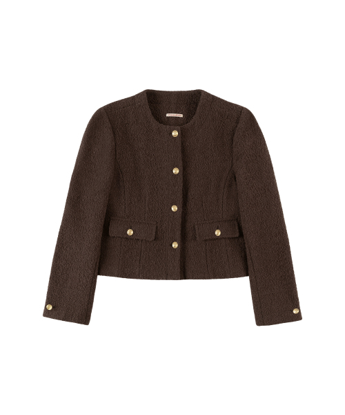 VANONE ATELIER(バノンアトリエ)の「O3757 アルパカツイードジャケット_Brown(その他アウター・レディース・ブラウン・FREE)」の2枚目の写真