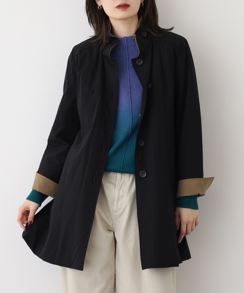 BRODIAEA(ブローディア)の「BRODIAEA ライナー付き配色コート(ステンカラーコート・レディース・ローズ/ブラック/ベージュ・40)」の14枚目の写真