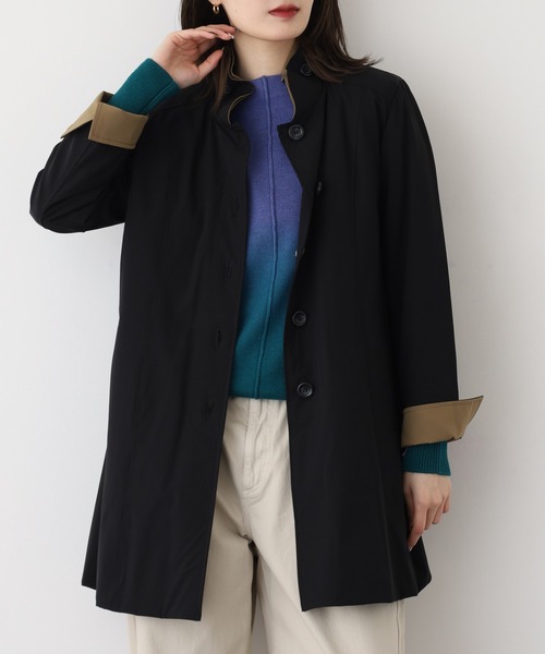 BRODIAEA(ブローディア)の「BRODIAEA ライナー付き配色コート(ステンカラーコート・レディース・ローズ/ブラック/ベージュ・40)」の15枚目の写真