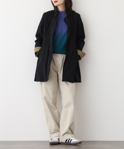 BRODIAEA(ブローディア)の「BRODIAEA ライナー付き配色コート(ステンカラーコート・レディース・ローズ/ブラック/ベージュ・40)」の16枚目の写真