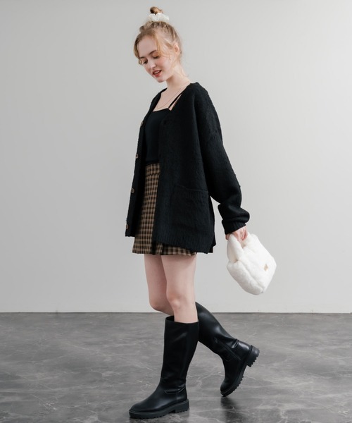 THE NORTH FACE(ザノースフェイス)の「日本未展開モデル THE NORTH FACE ザ・ノースフェイス WHITE LABEL ホワイトレーベル PLUMPY TOTE BAG MINI FUR/2WAYミニバッグ(ショルダーバッグ・レディース・ホワイト/ブラック・FREE)」の11枚目の写真