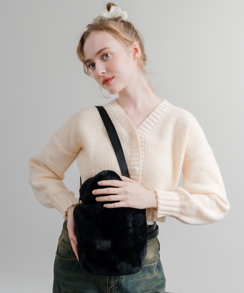 THE NORTH FACE(ザノースフェイス)の「日本未展開モデル THE NORTH FACE ザ・ノースフェイス WHITE LABEL ホワイトレーベル PLUMPY TOTE BAG MINI FUR/2WAYミニバッグ(ショルダーバッグ・レディース・ホワイト/ブラック・FREE)」の16枚目の写真