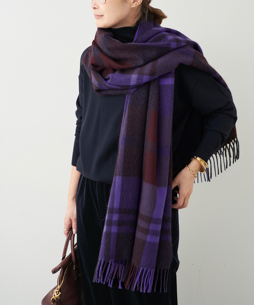 JOSHUA ELLIS/ジョシュア エリス】 PRIMARY BLACK WATCH（ストール