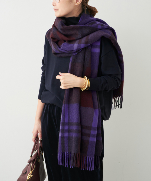 JOSHUA ELLIS/ジョシュア エリス】 PRIMARY BLACK WATCH（ストール