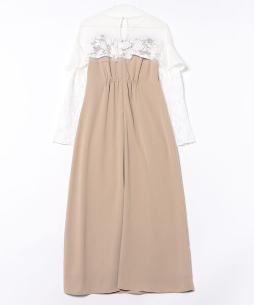 DONOBAN(ドノバン)の「【ANDRESD】lace raffle dress 結婚式 パーティードレス オケージョンドレス お呼ばれ 二次会 成人式 同窓会(ドレス・レディース・ベージュ/ブラック/グレー・S/M/L)」の4枚目の写真