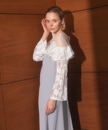 【ANDRESD】lace raffle dress 結婚式 パーティードレス オケージョンドレス お呼ばれ 二次会 成人式 同窓会