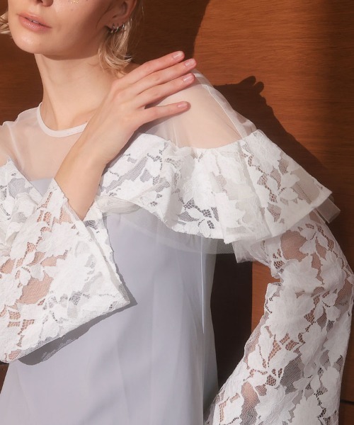 DONOBAN(ドノバン)の「【ANDRESD】lace raffle dress 結婚式 パーティードレス オケージョンドレス お呼ばれ 二次会 成人式 同窓会(ドレス・レディース・ベージュ/ブラック/グレー・S/M/L)」の18枚目の写真