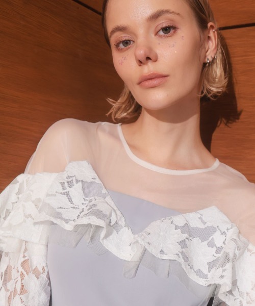 DONOBAN(ドノバン)の「【ANDRESD】lace raffle dress 結婚式 パーティードレス オケージョンドレス お呼ばれ 二次会 成人式 同窓会(ドレス・レディース・ベージュ/ブラック/グレー・S/M/L)」の19枚目の写真