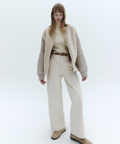 CITYBREEZE（シティブリーズ）の「スカルプコットンワイドパンツ_IVORY（その他パンツ・レディース・アイボリー・SMALL/MEDIUM/LARGE）」の3枚目の写真