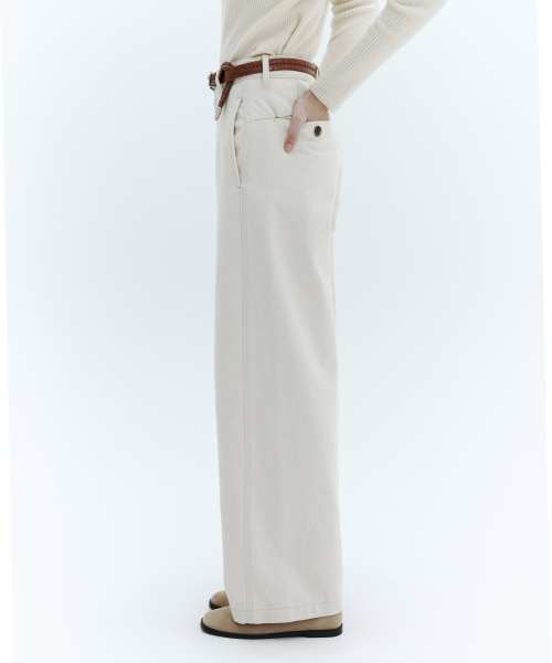 CITYBREEZE（シティブリーズ）の「スカルプコットンワイドパンツ_IVORY（その他パンツ・レディース・アイボリー・SMALL/MEDIUM/LARGE）」の4枚目の写真