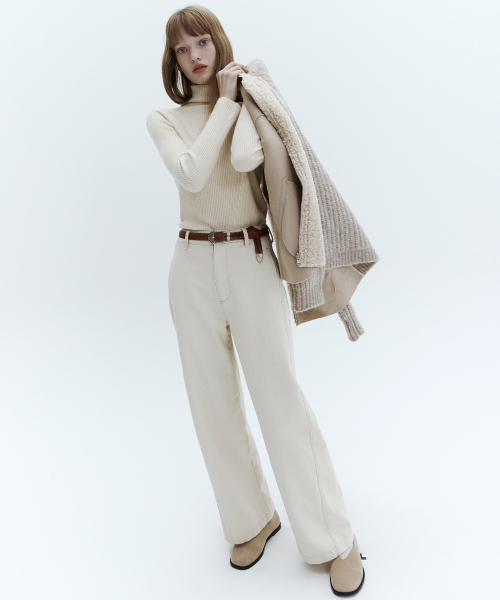 CITYBREEZE（シティブリーズ）の「スカルプコットンワイドパンツ_IVORY（その他パンツ・レディース・アイボリー・SMALL/MEDIUM/LARGE）」の5枚目の写真