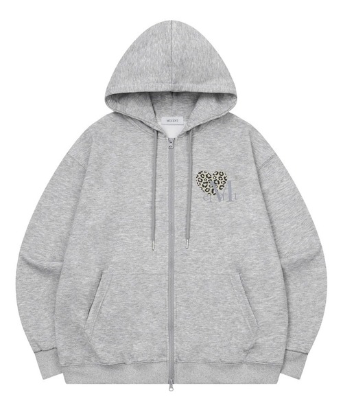 MUCENT（ムセント）の「【UNISEX】MUCENT／レオパード フードZIP（パーカー・レディース・グレー/ブラック・MEDIUM/SMALL）」の7枚目の写真