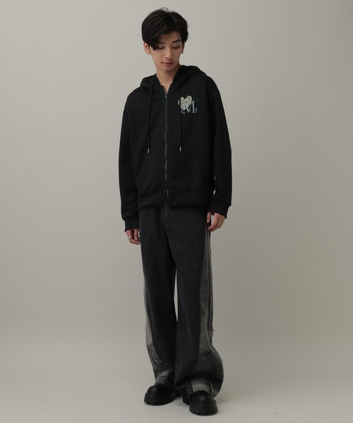 MUCENT（ムセント）の「【UNISEX】MUCENT／レオパード フードZIP（パーカー・レディース・グレー/ブラック・MEDIUM/SMALL）」の15枚目の写真