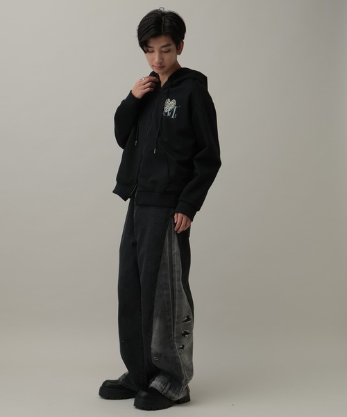 MUCENT（ムセント）の「【UNISEX】MUCENT／レオパード フードZIP（パーカー・レディース・グレー/ブラック・MEDIUM/SMALL）」の16枚目の写真